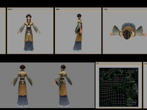 low poly 3d women - siege girls 3D Model