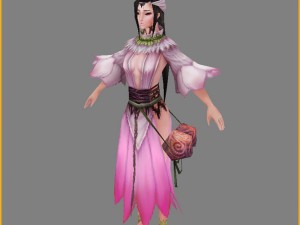 low poly 3d women - acacia peach Modelo 3D
