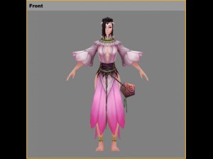 low poly 3d women - acacia peach Modelo 3D