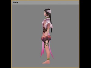 low poly 3d women - acacia peach Modelo 3D