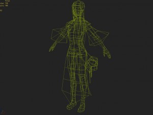 low poly 3d women - acacia peach Modelo 3D