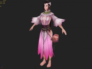 low poly 3d women - acacia peach Modelo 3D