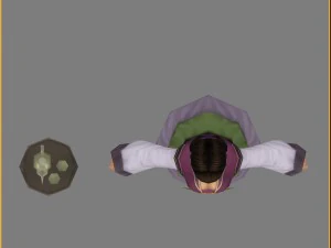 low poly 3d women - skull ring 3D Model