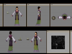 low poly 3d women - skull ring 3Dモデル