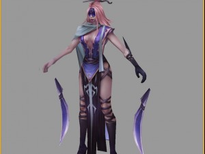 low poly 3d women - shadows 3D मॉडल