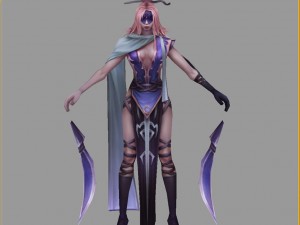 low poly 3d women - shadows 3D मॉडल