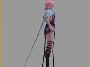 low poly 3d women - shadows 3D मॉडल