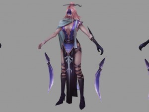 low poly 3d women - shadows 3D मॉडल