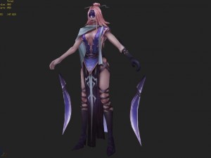 low poly 3d women - shadows 3D मॉडल