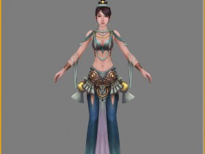 low poly 3d women - invite month Modèle 3D