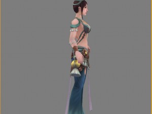 low poly 3d women - invite month Modèle 3D