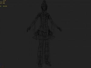 low poly 3d women - invite month Modèle 3D