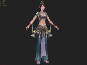 low poly 3d women - invite month Modèle 3D