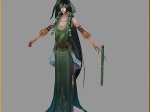 low poly 3d women - ye ling fairy Model 3D