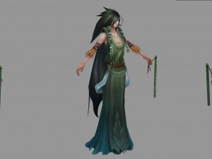 low poly 3d women - ye ling fairy Model 3D