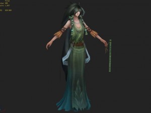low poly 3d women - ye ling fairy Model 3D