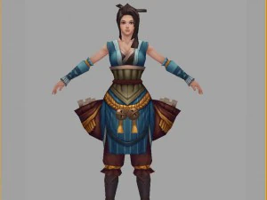 low poly 3d women - email manager 3D Model