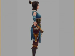 low poly 3d women - email manager 3D Model