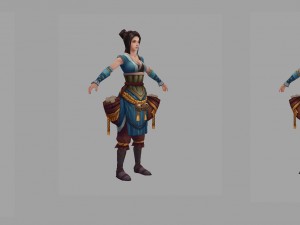 low poly 3d women - email manager Modelo 3D