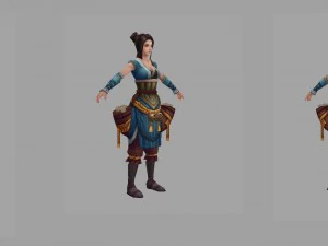 low poly 3d women - email manager 3D Model