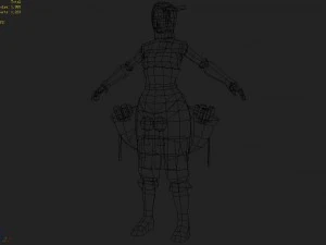 low poly 3d women - email manager 3D Model