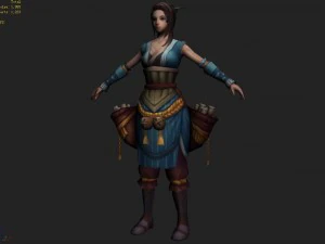 low poly 3d women - email manager 3D Model