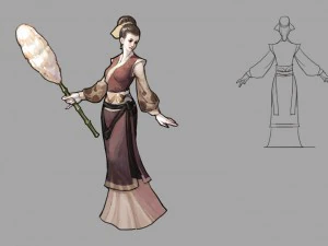 低聚 3d 妇女-杂货店 3D 模型