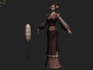 low poly 3d women - grocery store Model 3D