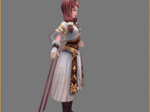 low poly 3d women - chang an city guide 3D 模型