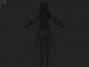 low poly 3d women - chang an city guide 3D 模型