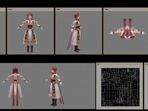 low poly 3d women - chang an city guide 3D 模型