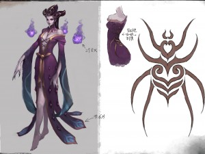 low poly 3d women - spider witch 3D Model