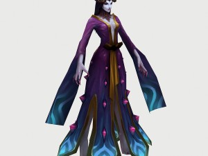 low poly 3d women - spider witch Modèle 3D