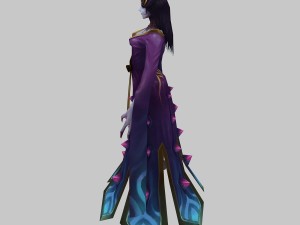 low poly 3d women - spider witch Modèle 3D