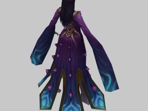 low poly 3d women - spider witch Modèle 3D