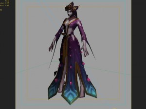 low poly 3d women - spider witch Modèle 3D