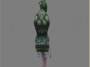 low poly 3d women - bamboo leaf demon 3D Model