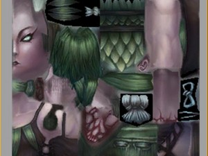 low poly 3d women - bamboo leaf demon 3D Model