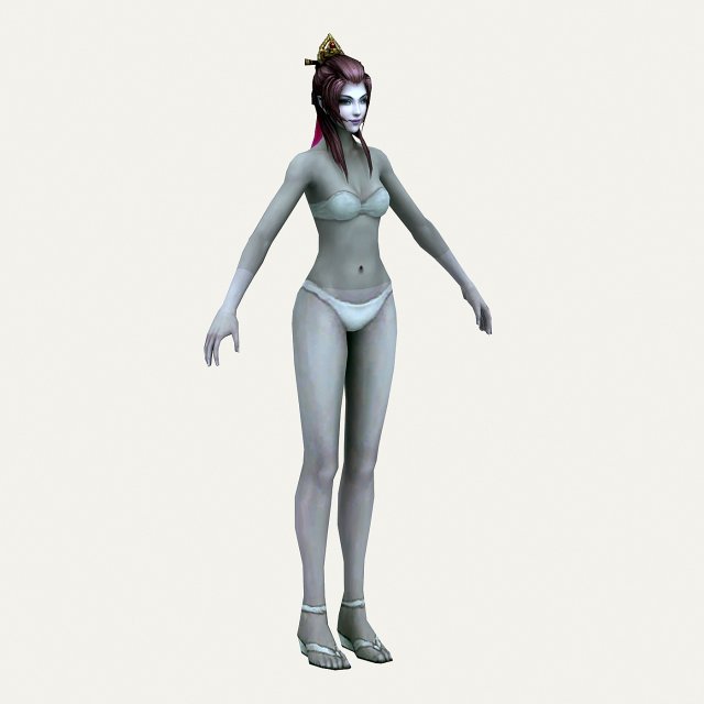bikini girl 03 3D Model .c4d .max .obj .3ds .fbx .stl .blend 