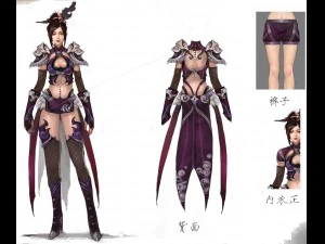 Stoff Damen 01 3D Modell