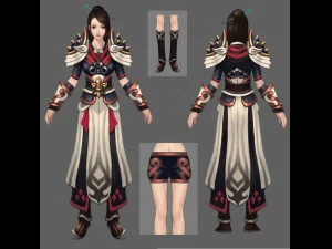 महिलाएं जो कपड़ा पहनती हैं 31 3D मॉडल