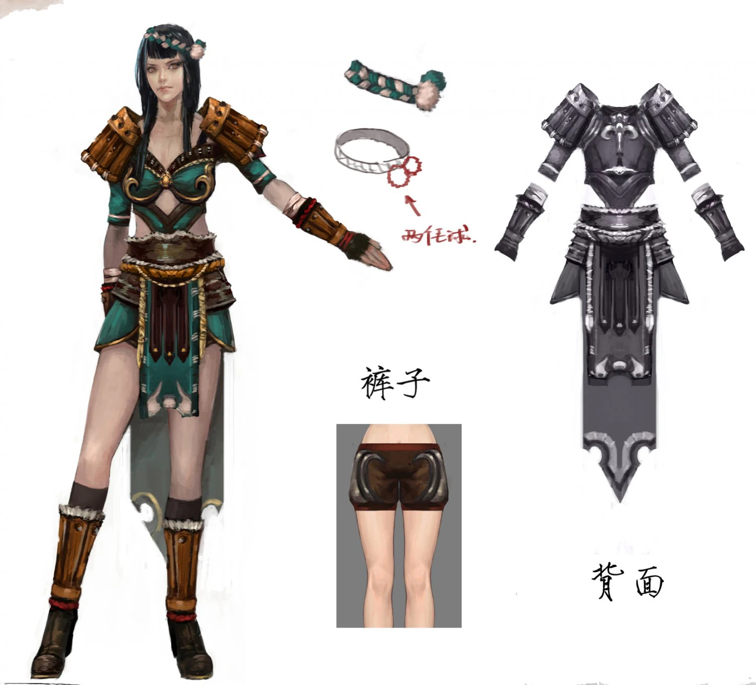 cloth set - female 03 3D Model .c4d .max .obj .3ds .fbx .stl .blend 