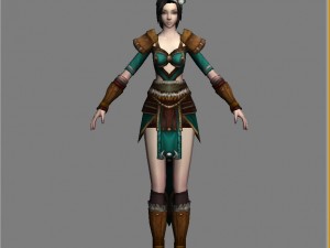 cloth set - female 03 Modèle 3D