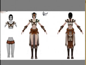 cloth set - female 07 Model 3D