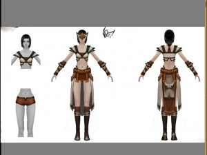 cloth set - female 07 3D Model