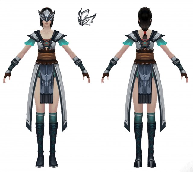 cloth set - female 09 3D-Modell .c4d .max .obj .3ds .fbx .stl .blend 