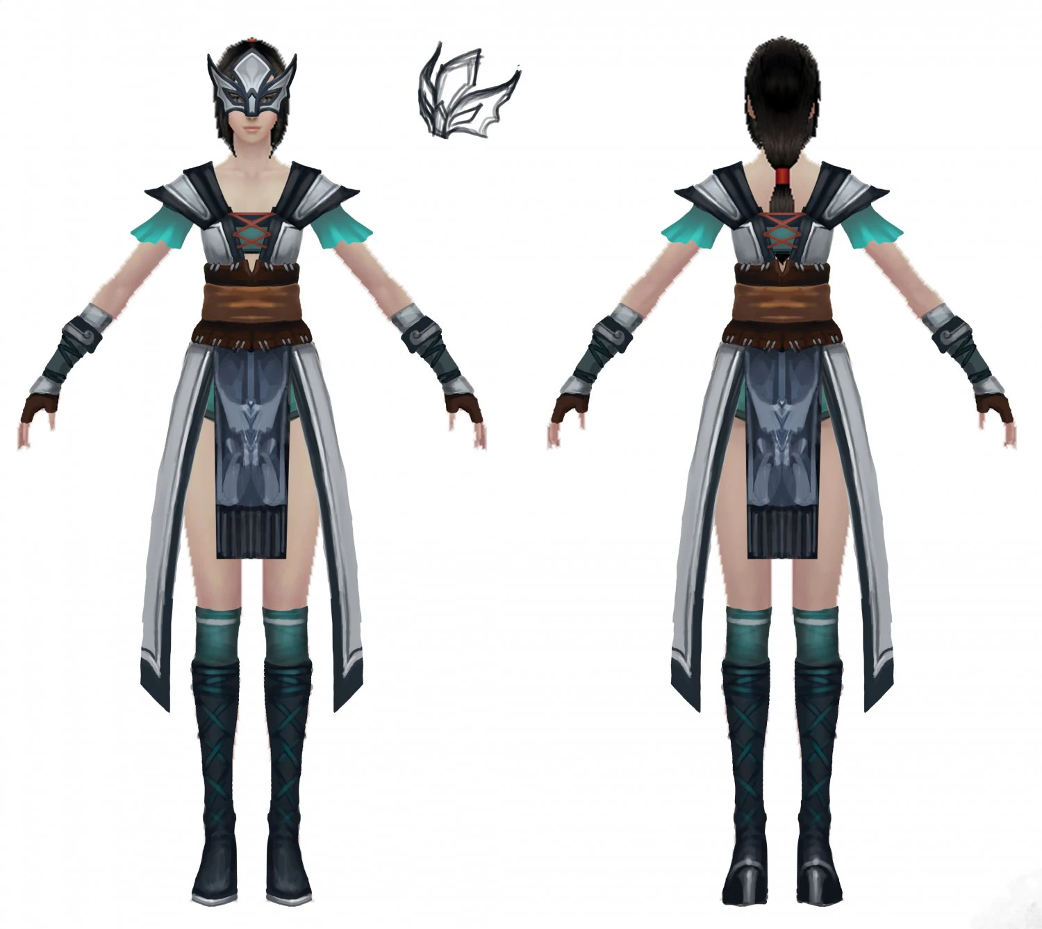 cloth set - female 09 3D Model .c4d .max .obj .3ds .fbx .stl .blend