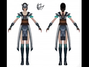 cloth set - female 09 3D Model