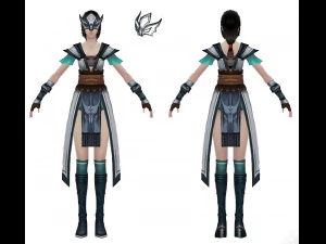 bez seti - kadın 09 3D Model