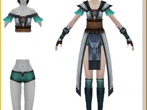 cloth set - female 09 3D Model